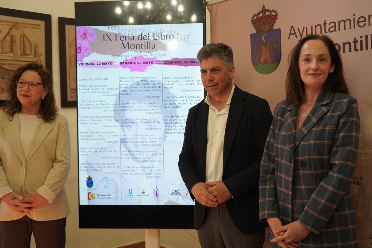 Feria del Libro de Montilla (22-24 mayo) rinde homenaje a Manuel de César y une literatura y artes