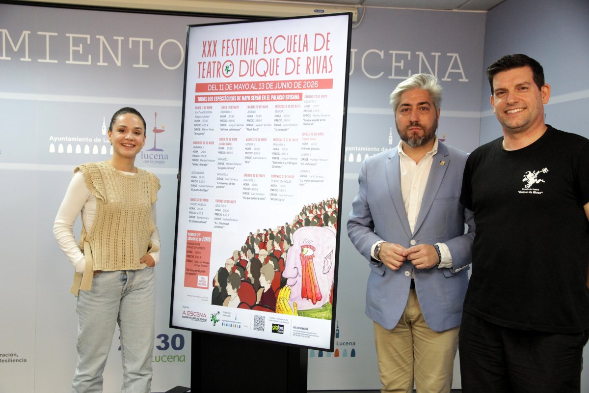 La Escuela de Teatro Duque de Rivas celebra 30 años en Lucena con 18 propuestas y 198 intérpretes