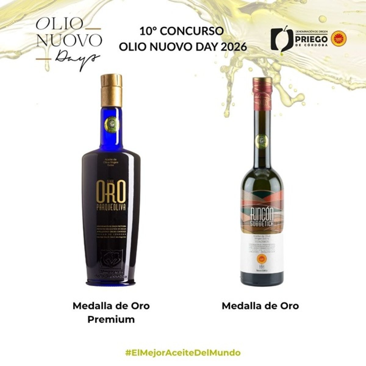 Parqueoliva Serie Oro y Rincón de la Subbética triunfan en Olio Nuovo Day París 2026