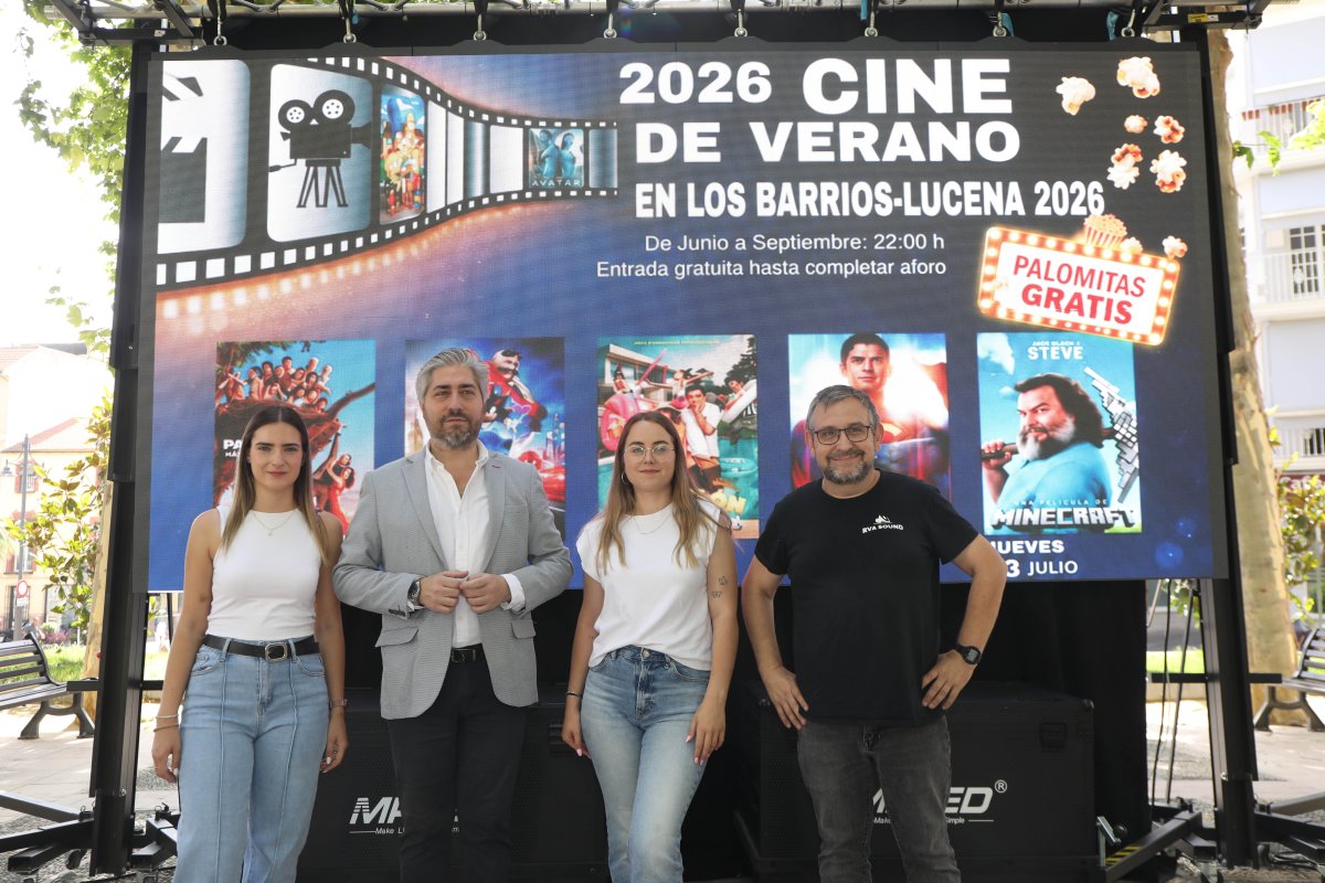 Cine de Verano Lucena 2026: 15 proyecciones gratuitas en plazas y pedanías (25/6-3/9)
