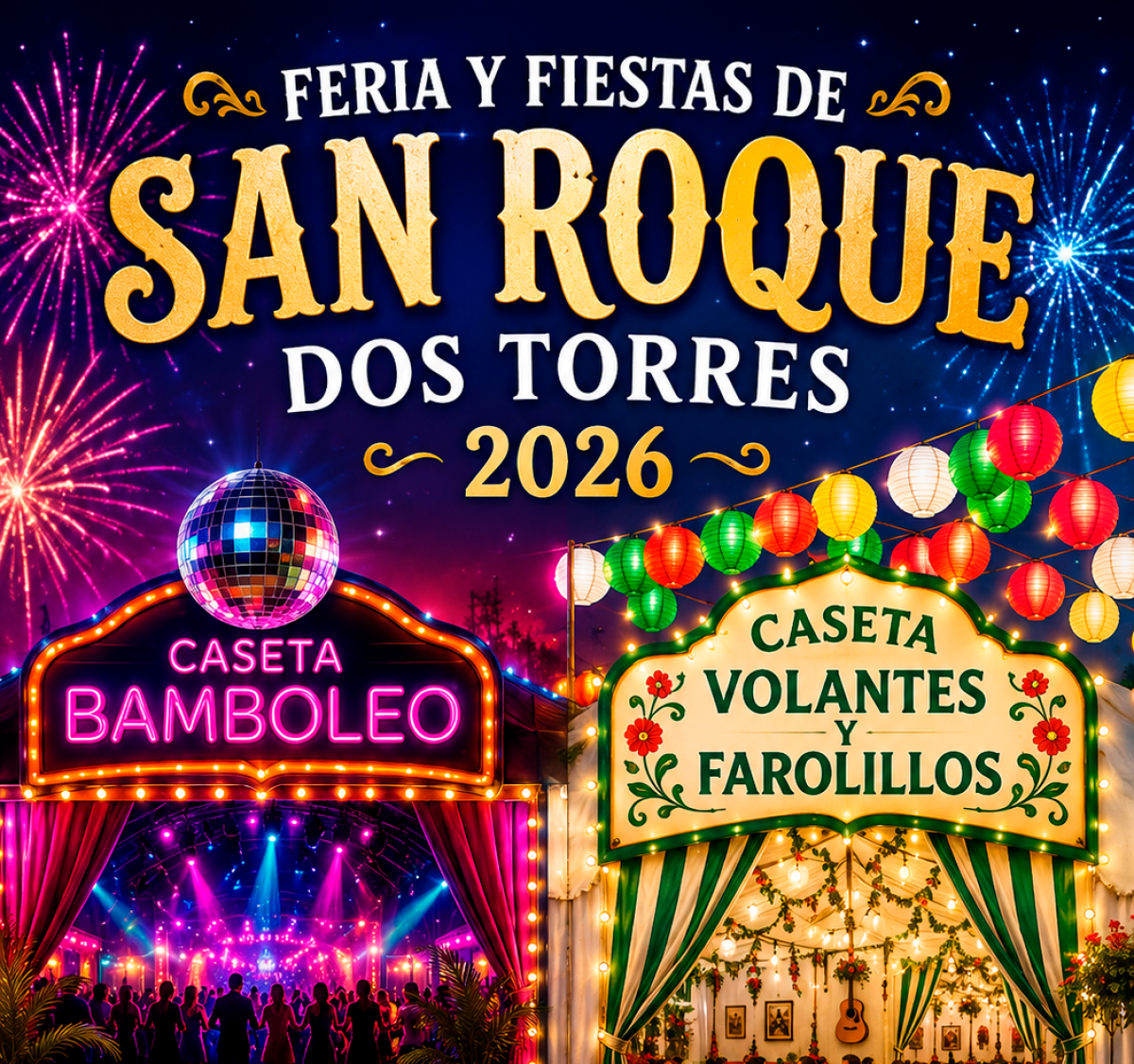 Dos Torres adjudica casetas Feria San Roque 2026 a José Carlos Carrasco y Francisco Peinado