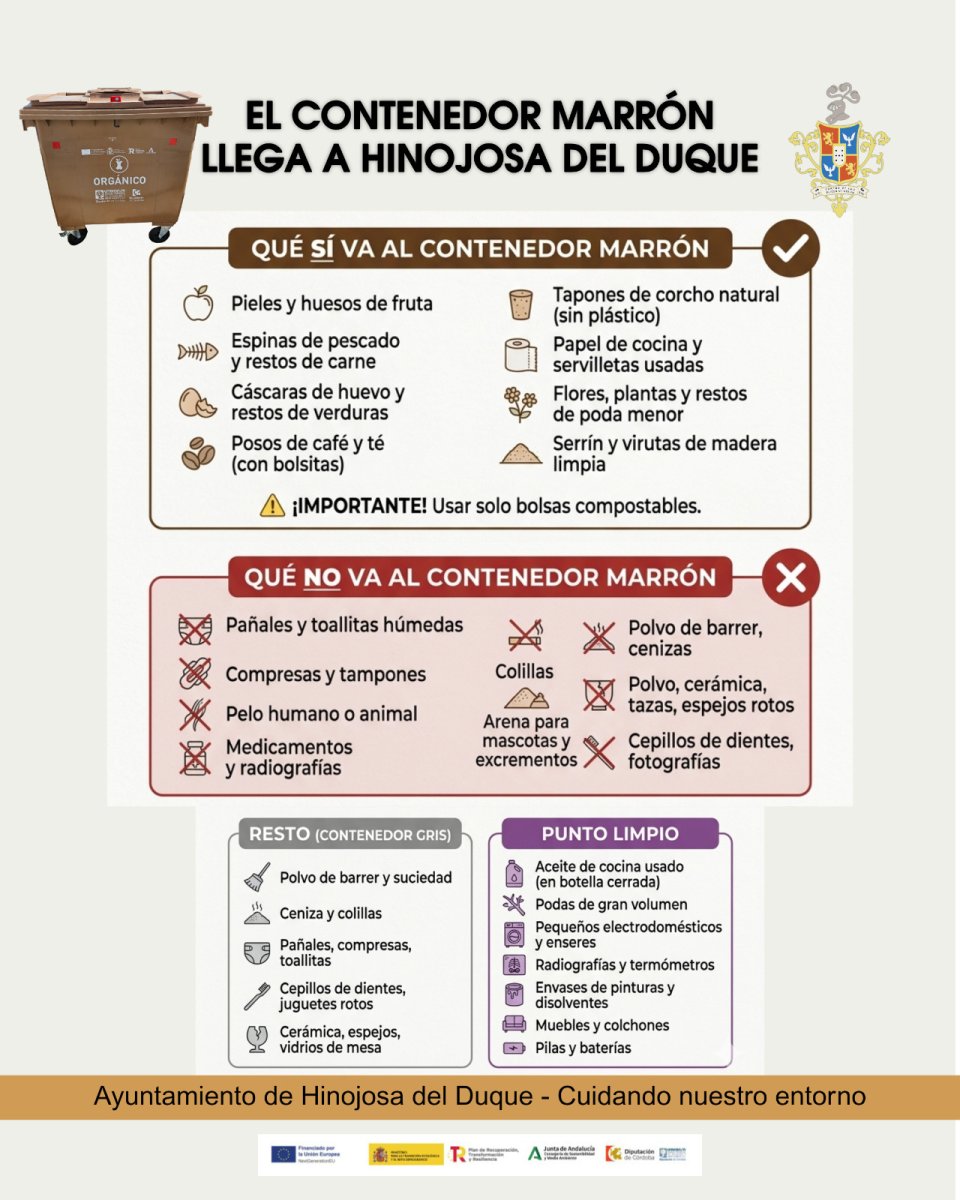 Ayuntamiento y Epremasa implantan contenedor marrón para biorresiduos y compostaje