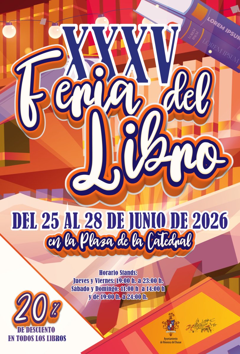 Feria del Libro de Hinojosa del Duque (25-28): presentaciones editoriales y música nocturna