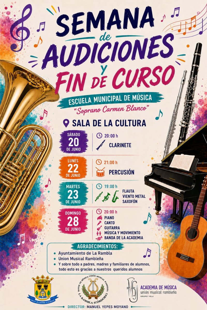 la escuela municipal de música «soprano carmen blanco» celebra la semana de audiciones de fin de curso.
