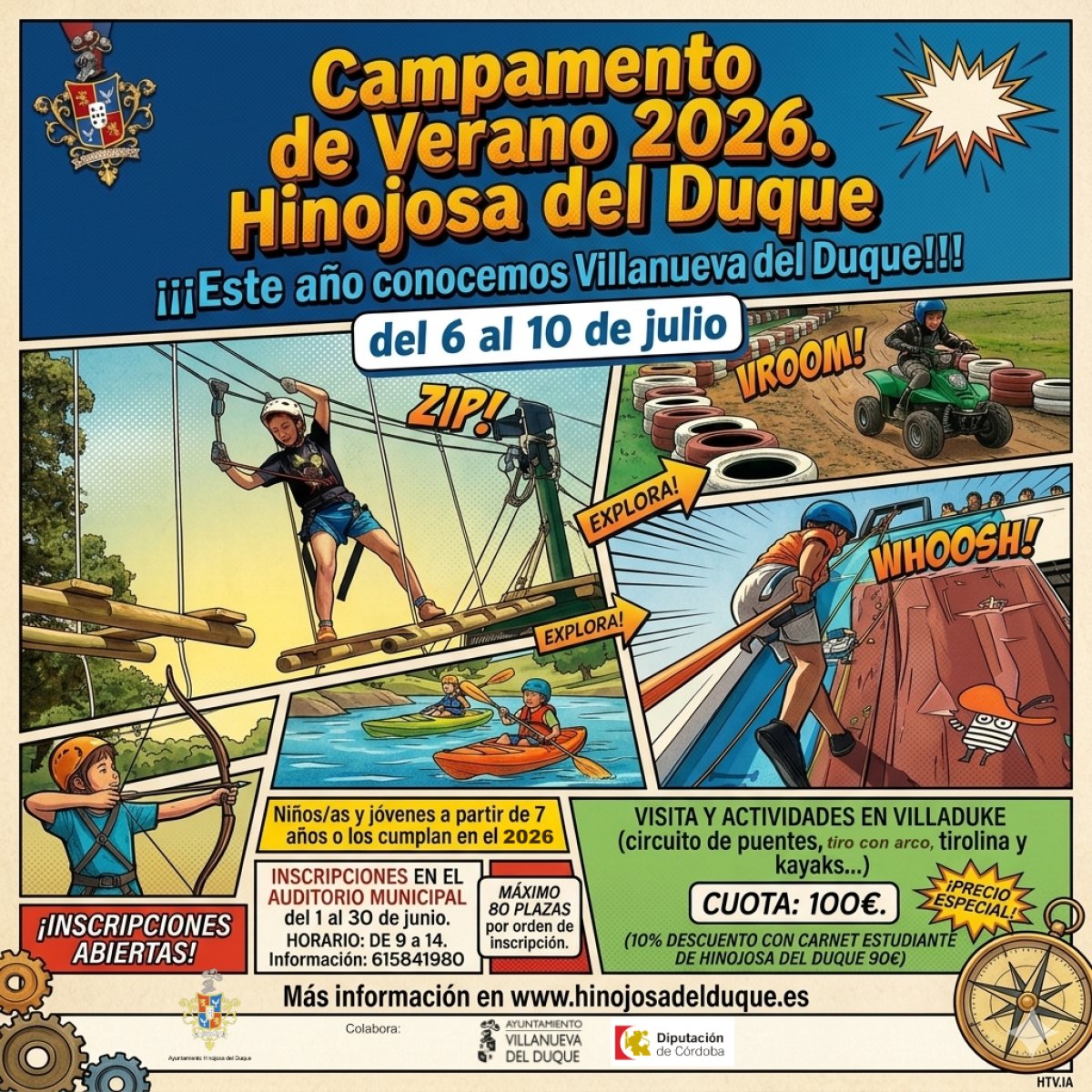 Ayuntamiento abre inscripciones para campamento juvenil en Villaduque (6-10 julio)