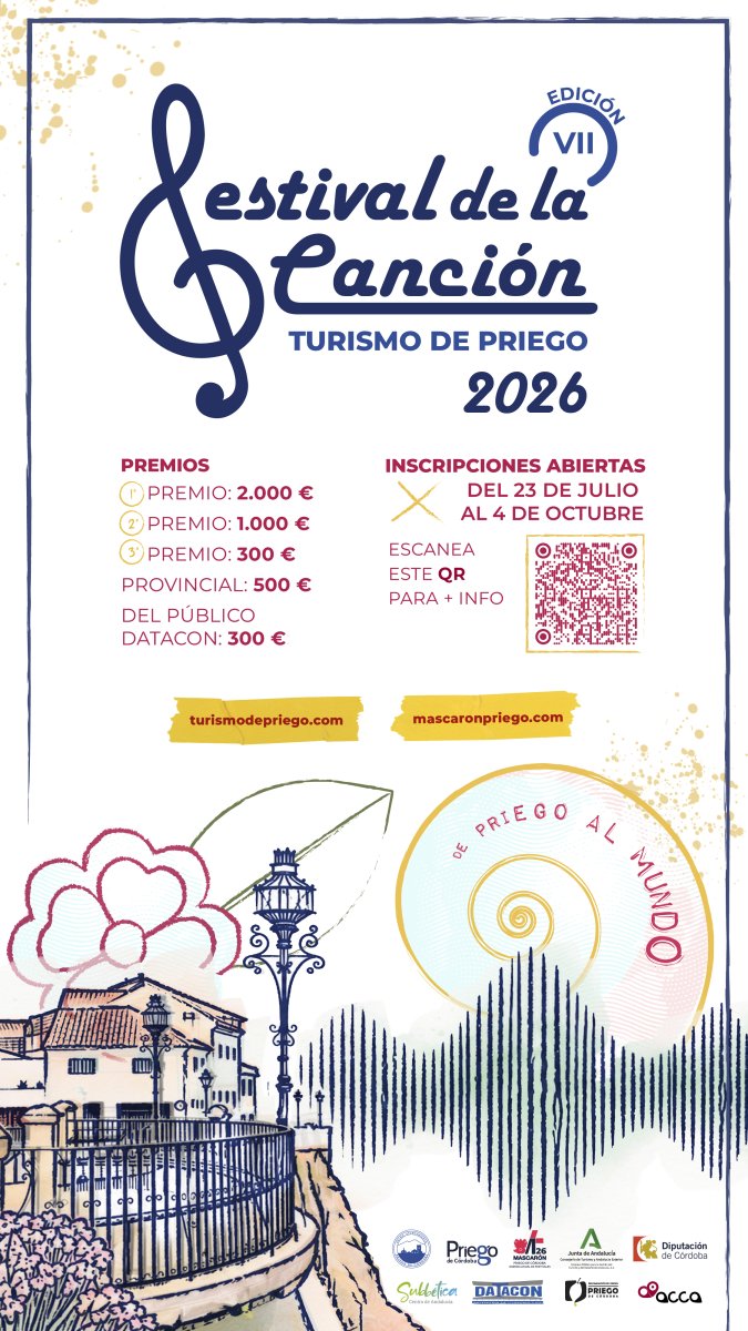 VI Festival de la Canción #turismodepriego, 2026