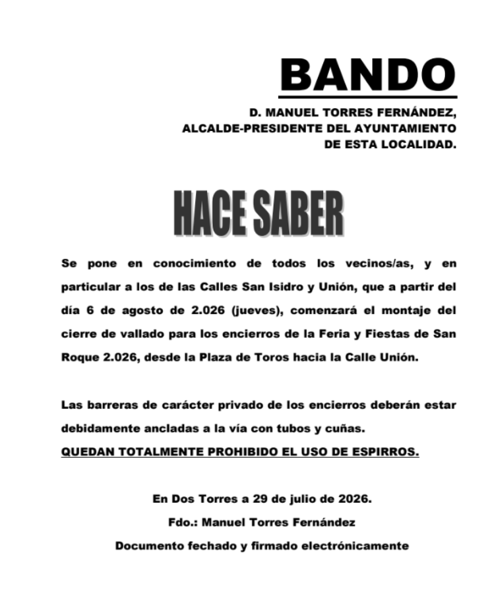 Montaje vallado vaquillas 2026