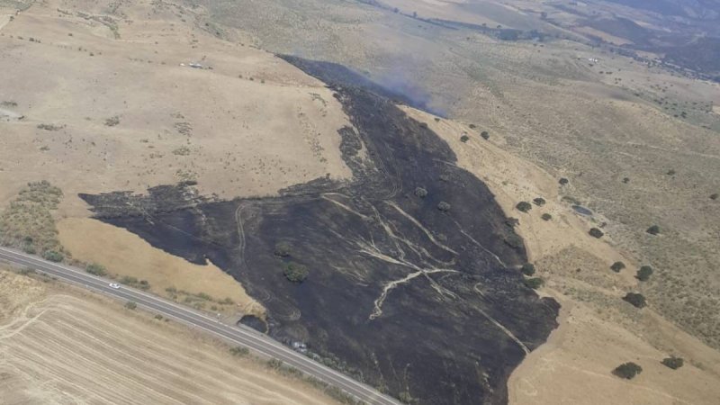 Incendio: La zona del Monte Malagón en Belalcázar vuelve a arder