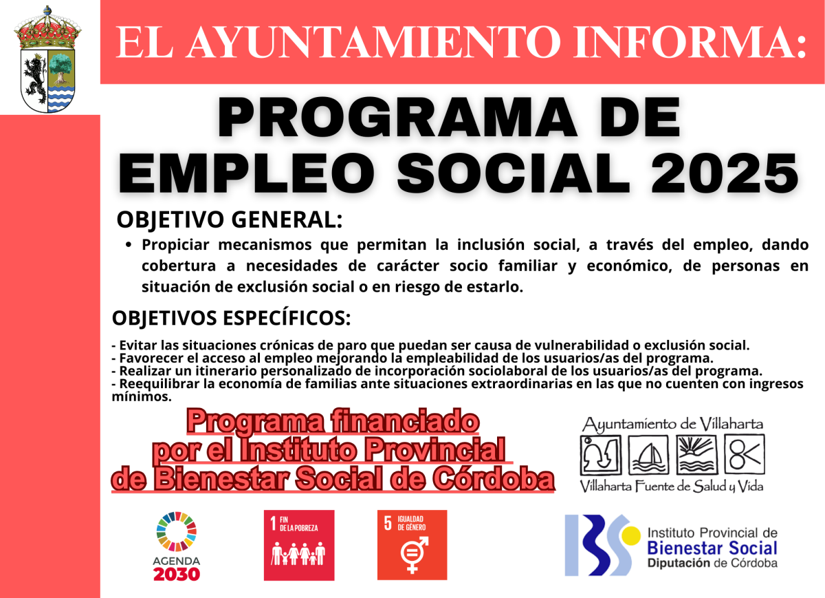SUBVENCIÓN RECIBIDA. PROGRAMA EMPLEO SOCIAL