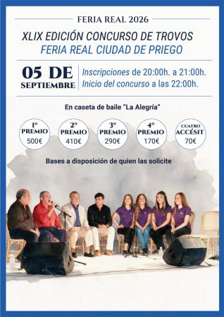 imagen de XLIX Edición Del Concurso De Trovos Feria Real 2026, Bases
