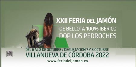 imagen de Feria del Jamón Ibérico de Bellota de Los Pedroches 2022: Villanueva de Córdoba Del 6 al 8 Octubre.