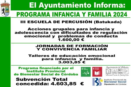 imagen de SUBVENCIÓN CONCEDIDA. PROGRAMA INFANCIA Y FAMILIA