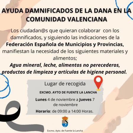 imagen de AYUDA A DAMNIFICADOS DE LA COMUNIDAD VALENCIANA