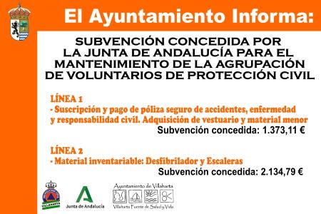 imagen de SUBVENCIONES CONCEDIDAS. AGRUPACIÓN DE PROTECCIÓN CIVIL 2024