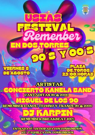 imagen de PLIEGOS BARRA KANELA BAND DEL USÍAS FESTIVAL REMEMBER