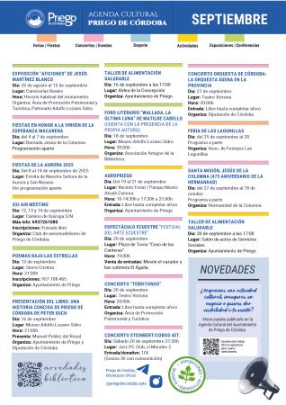 imagen de AGENDA CULTURAL SEPTIEMBRE DE 2025
