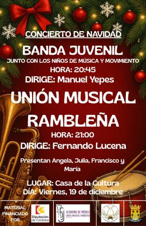 imagen de concierto de navidad de la unión musical rambleña