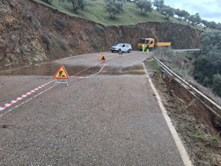 imagen de Cuatro carreteras de Córdoba cortadas por la borrasca Joseph