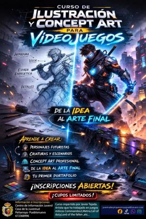 imagen de Curso práctico de Ilustración y Concept Art para videojuegos en Peñarroya-Pueblonuevo