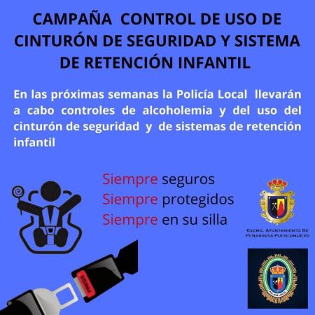 imagen de Peñarroya-Pueblonuevo cierra campaña de control de cinturón y sillas infantiles