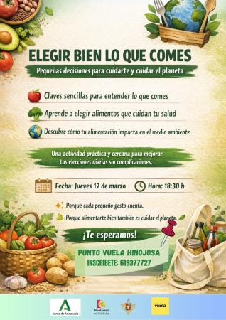"'Elegir bien lo que comes': taller práctico sobre alimentación y sostenibilidad (12 marzo, 18:30)"
