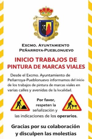 imagen de Peñarroya-Pueblonuevo inicia repintado de marcas viales y pide colaboración vecinal