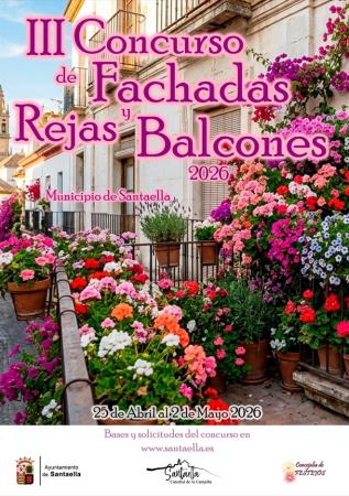 Santaella convoca el III Concurso de Fachadas, Rejas y Balcones 2026: inscripciones hasta 23/04