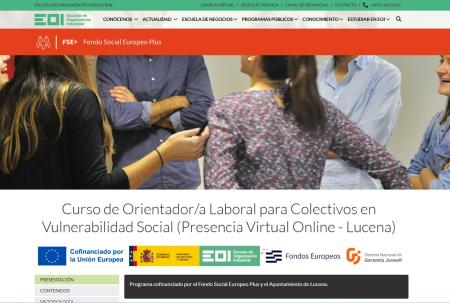 imagen de Lucena y EOI lanzan curso gratuito de 178 horas para menores de 30 años