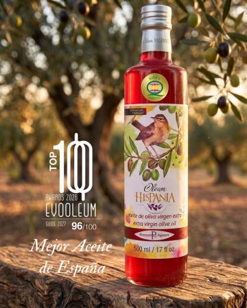 imagen de Oleum Hispania Pajarera, mejor AOVE de España (96/100) y tercer mejor del mundo en EVOOLEUM