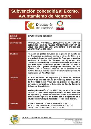 imagen de SUBvención virus nilo 2025