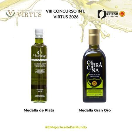imagen de La DOP Priego de Córdoba brilla en Virtus 2026: El Empiedro Plata, Olibrácana Gran Oro