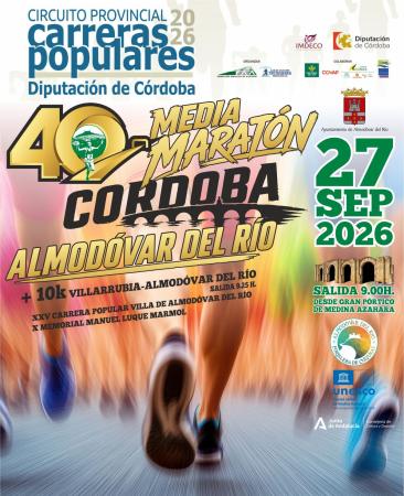 Media Maratón Almodóvar 27/9/26 en Medina Azahara: vuelven premios y el puesto 40 tendrá premio