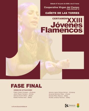 imagen de Mañana, final del XXIII Certamen de Jóvenes Flamencos en Cañete; premio: ciclo de 9 conciertos