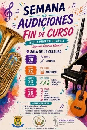 imagen de la escuela municipal de música «soprano carmen blanco» celebra la semana de audiciones de fin de curso.