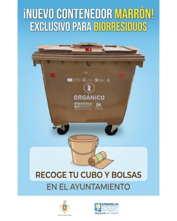imagen de Hinojosa del Duque implanta contenedor marrón para biorresiduos y entrega kits gratis