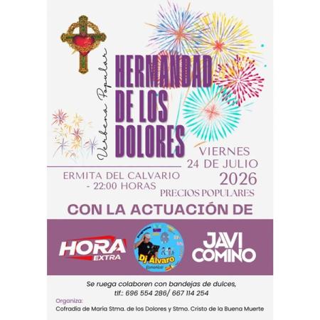 imagen de Verbena popular en la Ermita del Calvario el 24 de julio (22:00): piden bandejas de dulces