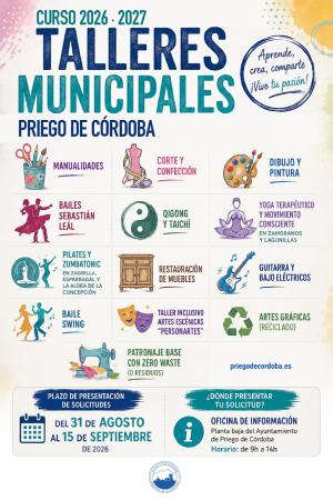 imagen de TALLERES MUNICIPALES. CURSO 2026-2027.