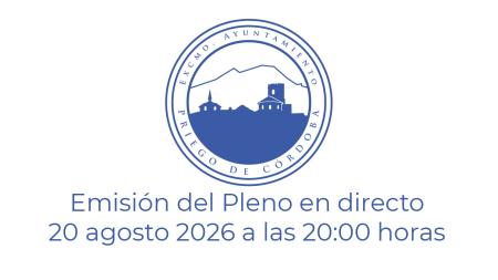 imagen de Próximo Pleno convocado para el 20 de agosto de 2026, Síguelo en Directo