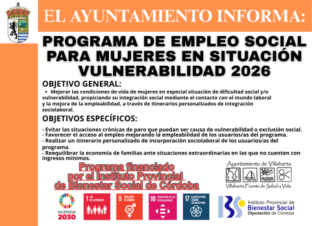 imagen de SUBVENCIÓN RECIBIDA. PROGRAMA EMPLEO SOCIAL VULNERABILIDAD