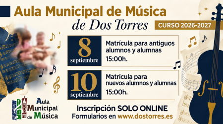 AULA MUNICIPAL DE MÚSICA MATRÍCULA 2026-2027