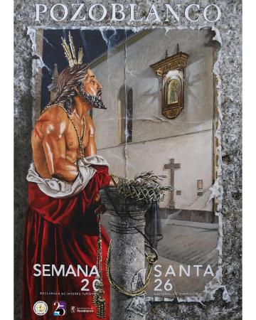 imagen de Cartel oficial de la Semana Santa 2026, con Jesús de la Columna, se presenta en la ermita de San Gregorio
