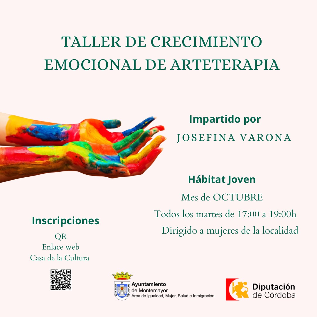 La Diputación de Córdoba y el Ayuntamiento de Montemayor ofrecen "Taller de crecimiento emocional de ARTETERAPIA" para mujeres de la localidad.