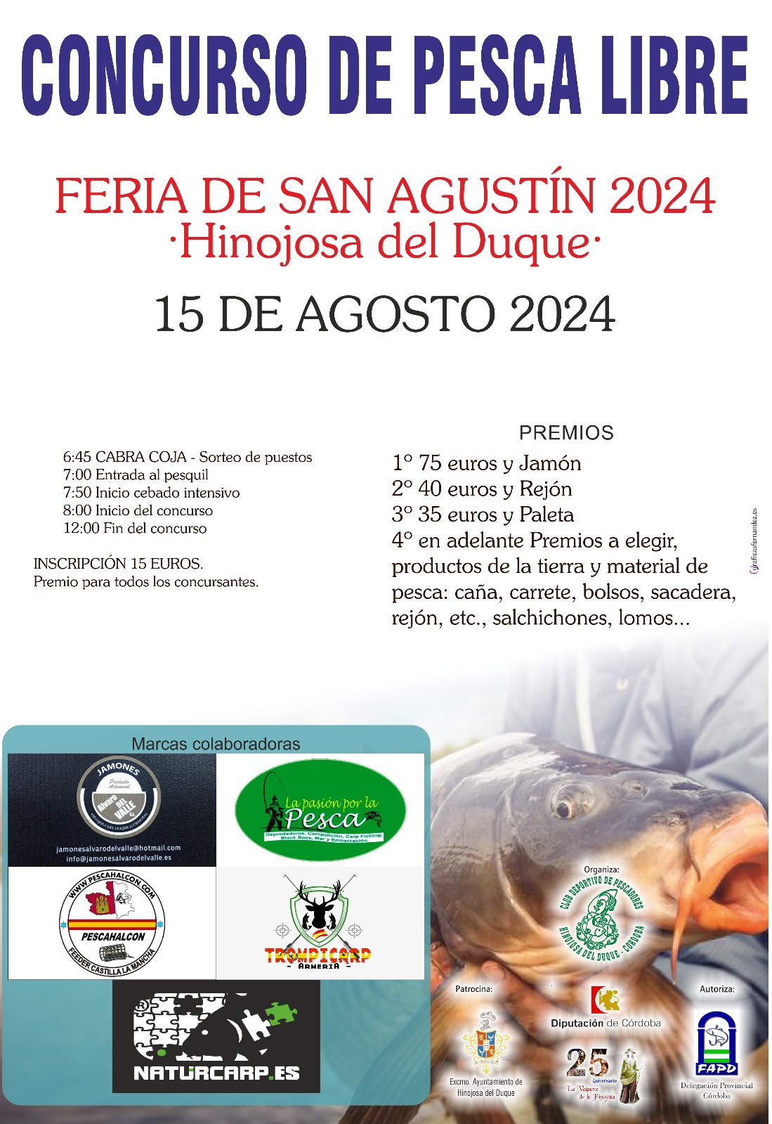 CONCURSO DE PESCA LIBRE: FERIA DE SAN AGUSTÍN 2024