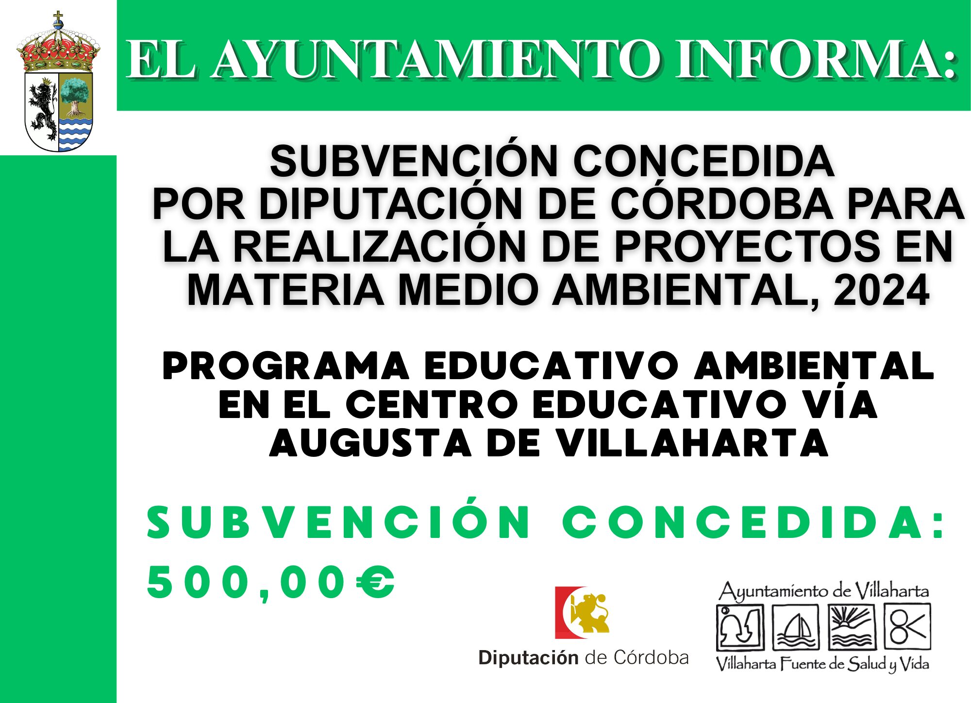 SUBVENCIÓN RECIBIDA. PROYECTOS DE MEDIO AMBIENTE