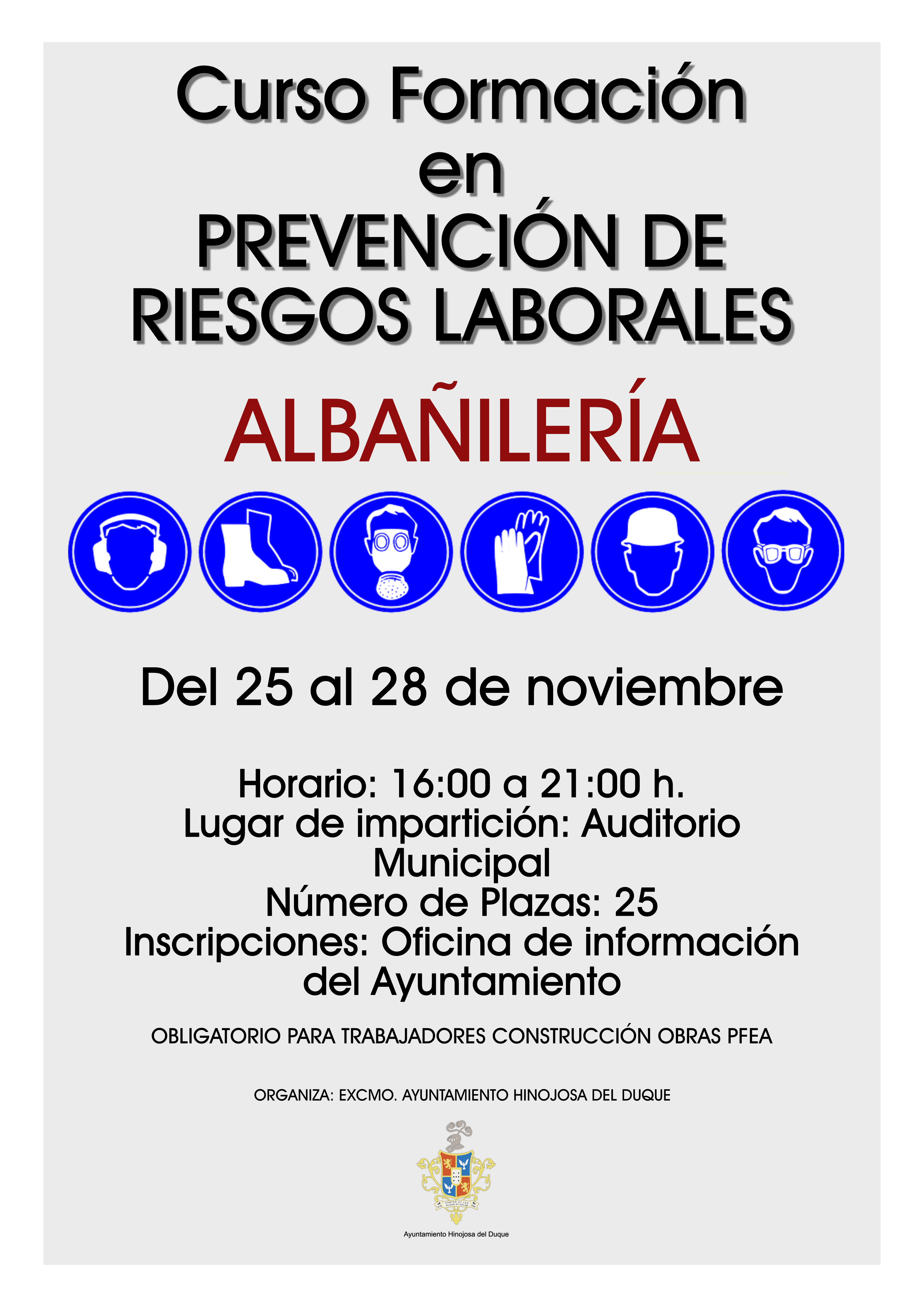 Curso Formación en Prevención de Riesgos Laborales &#8211; Albañilería &#8211;