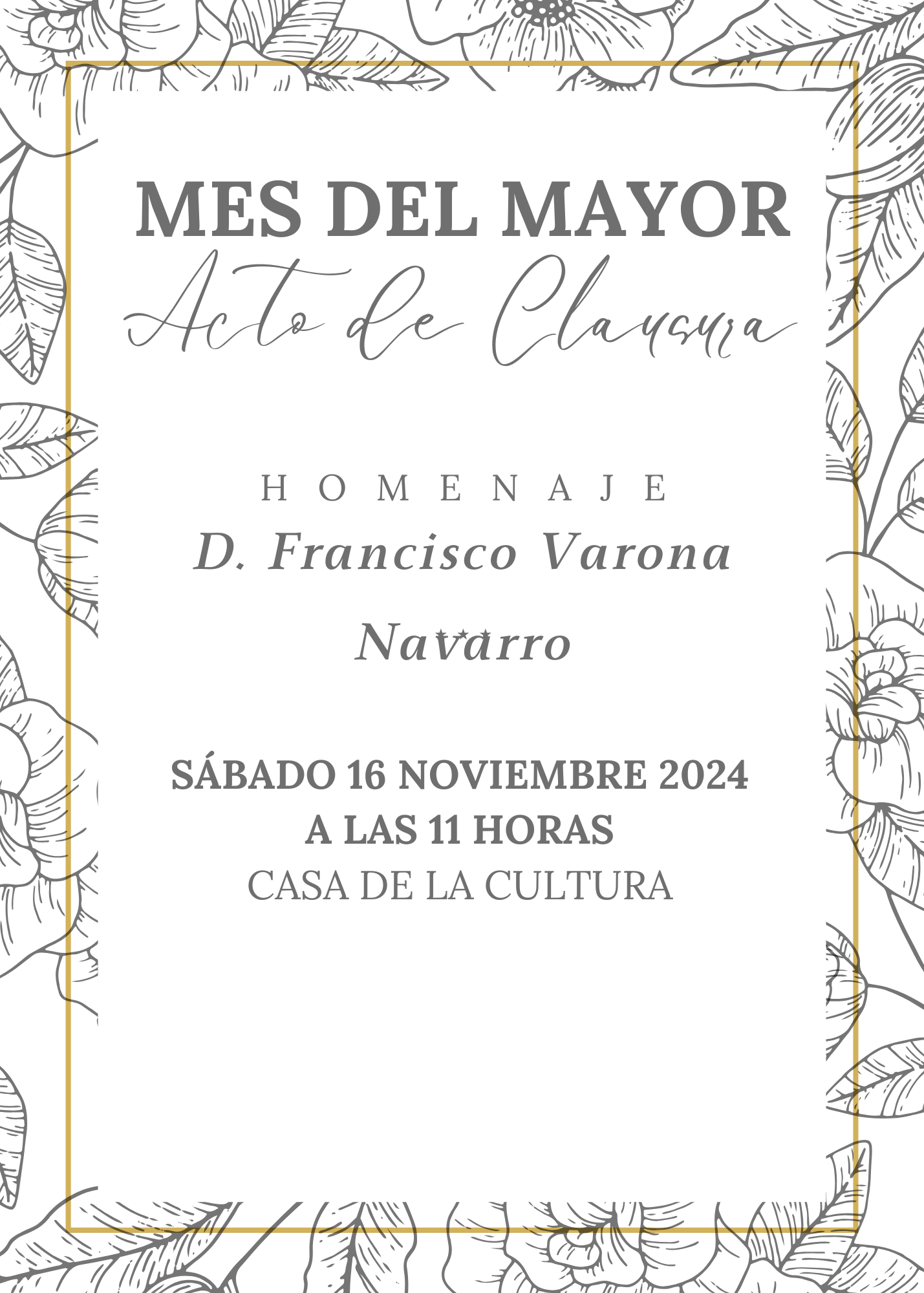 Clausura mes del mayor y Homenaje