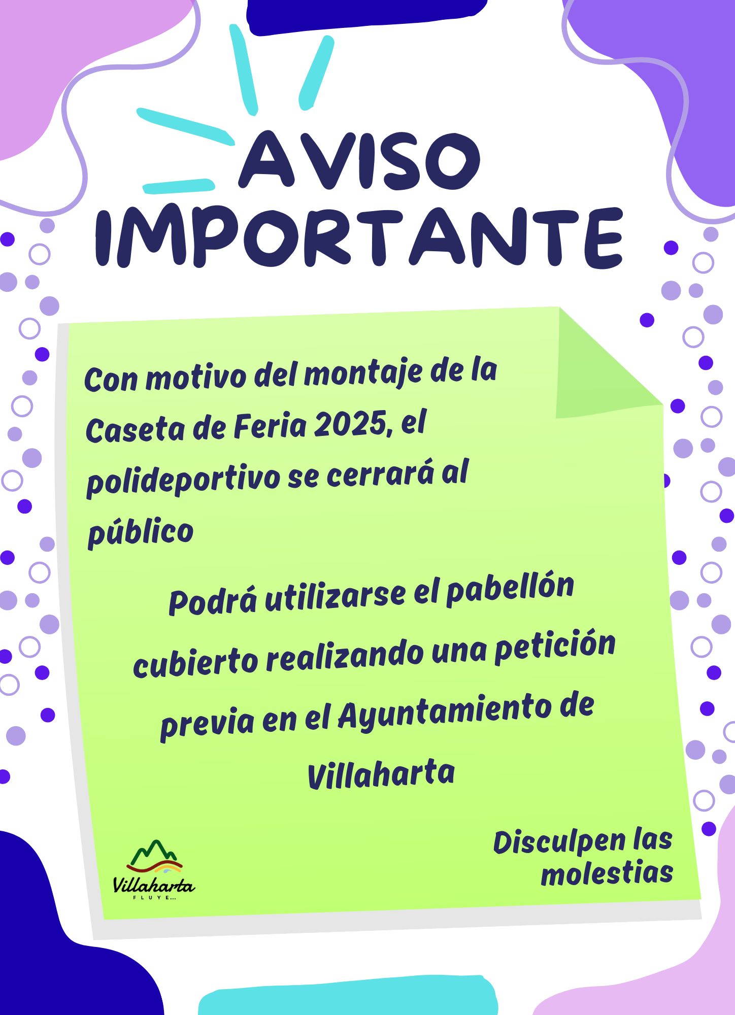 CIERRE TEMPORAL DEL POLIDEPORTIVO