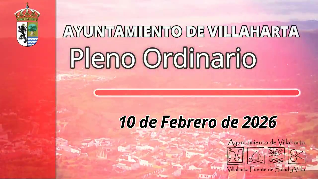 Pleno municipal el 10 de febrero debatirá el presupuesto 2026 y ayudas contra la despoblación