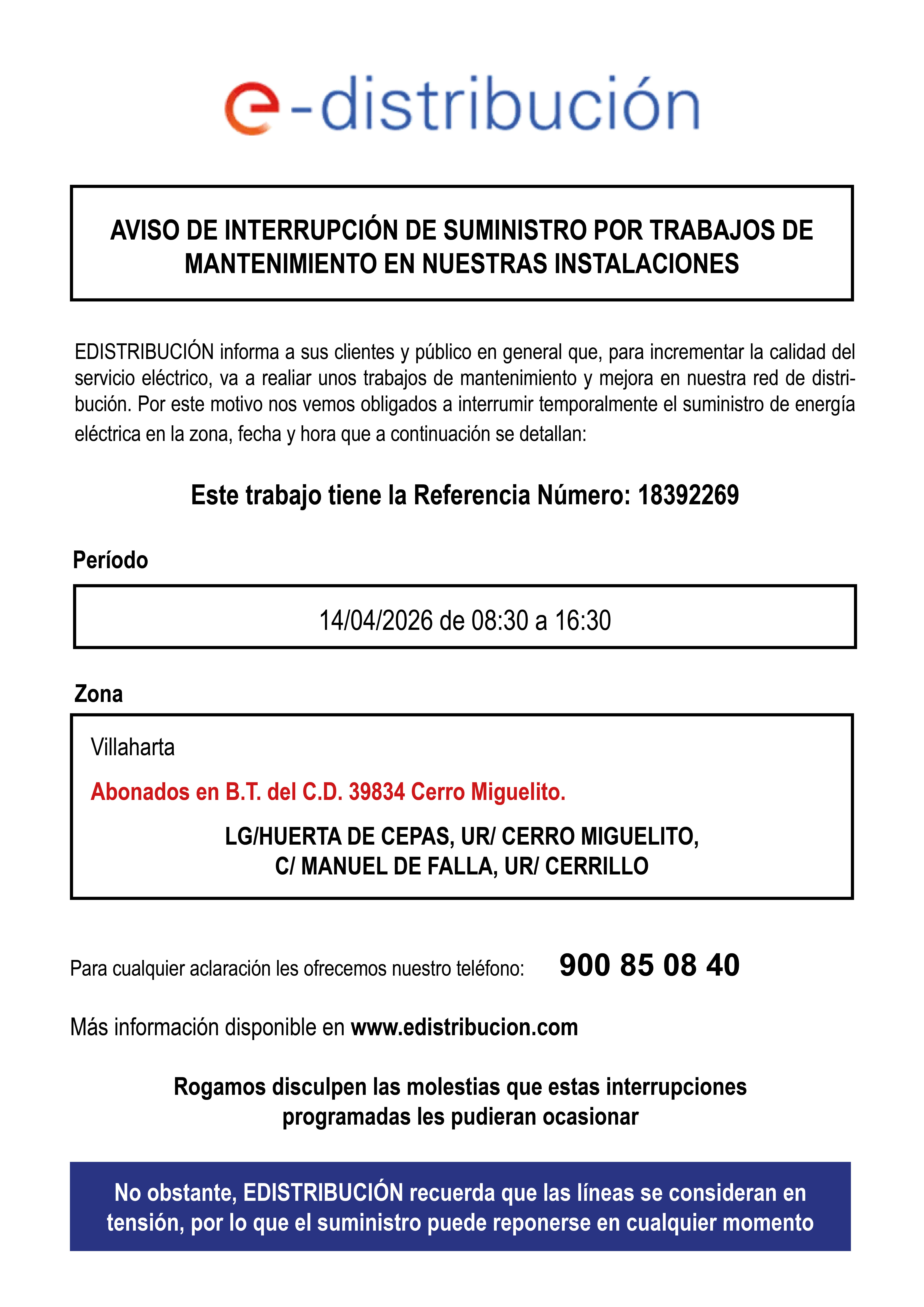 CORTES ELECTRICIDAD