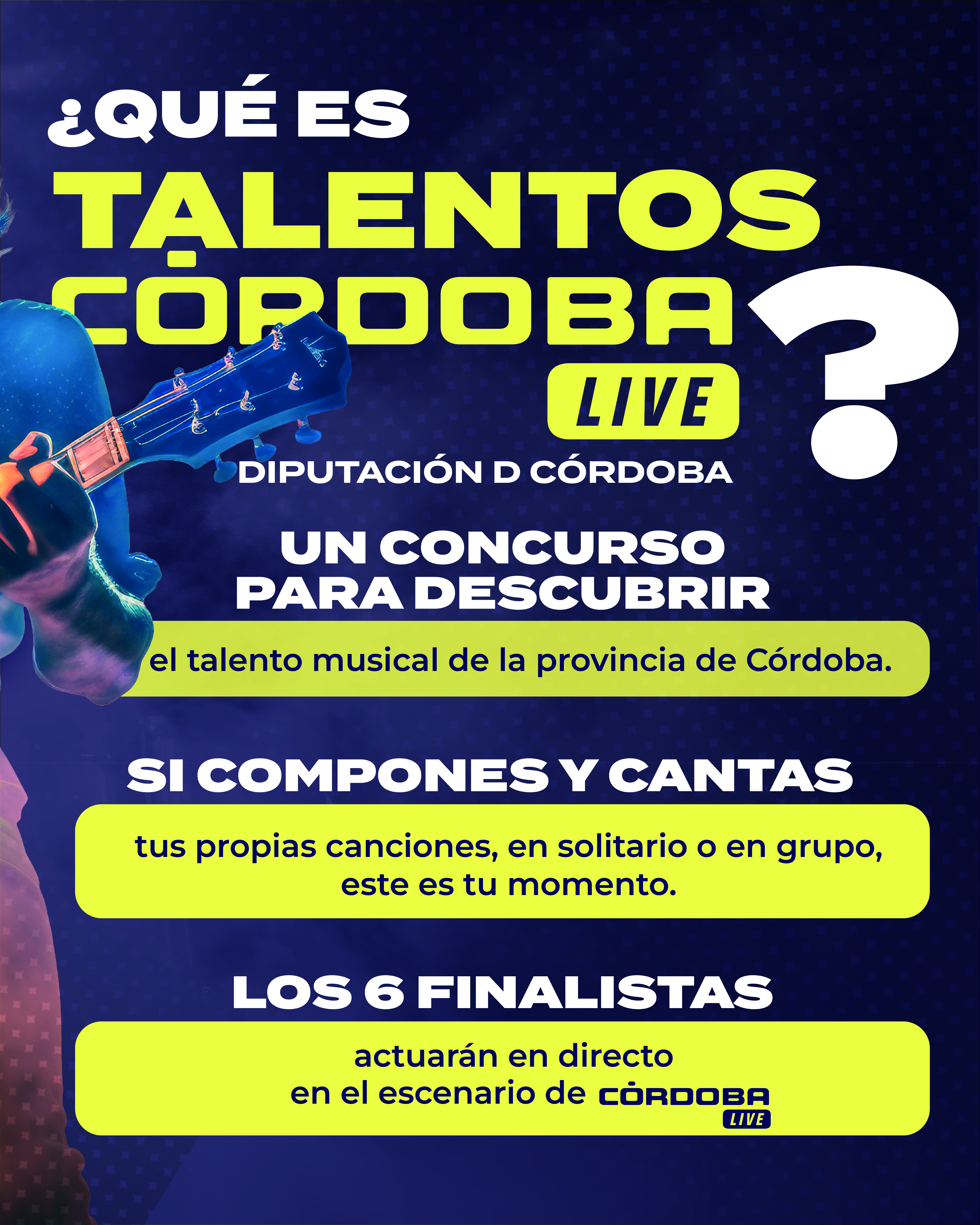 Córdoba Live abre Talentos Córdoba Live para artistas de la provincia; inscripciones hasta 3 de mayo